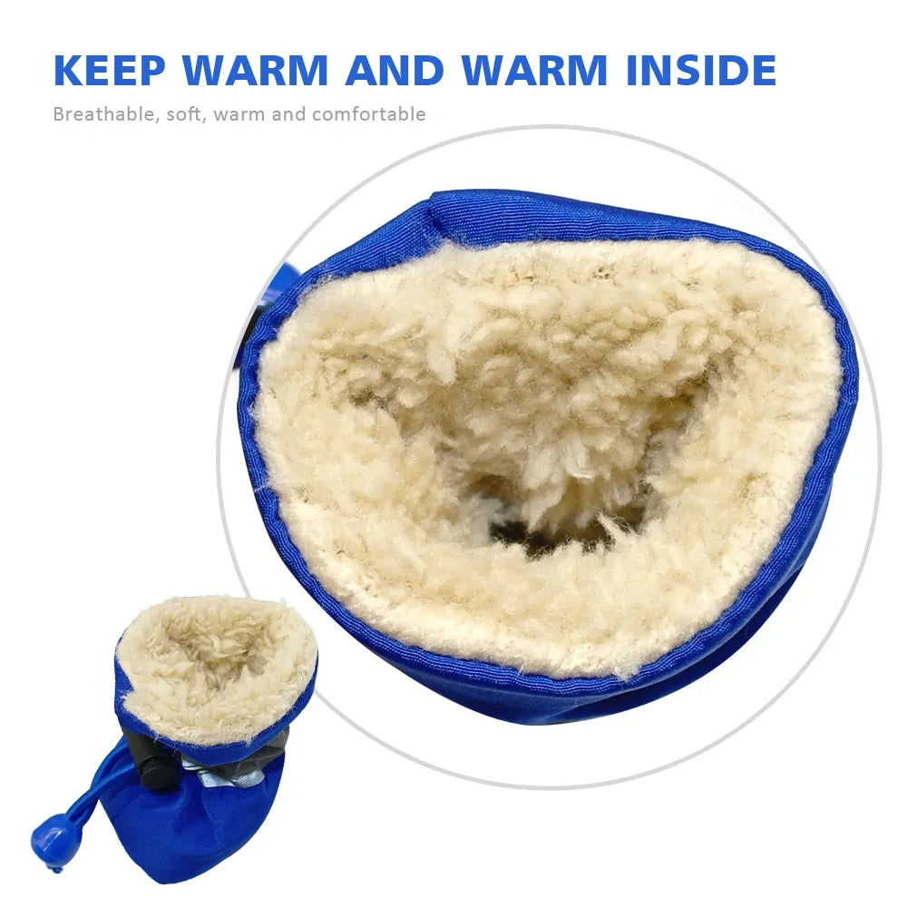 4 Pieces Waterproof Winter Pet Dog Shoes